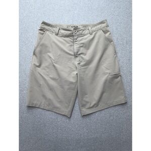 Crazy Shirts Shorts Mens 32 Beige Chino 9 Inseam Stretch Casual Pockets Outdoor
